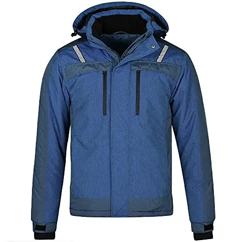 Produktbild: BWOLF OLYMPIA Arbeitsjacke Herren Winter Herren Winter Wasserdichte Winddichte Winterjacke Arbeitsjacke Warme (Blau, L)