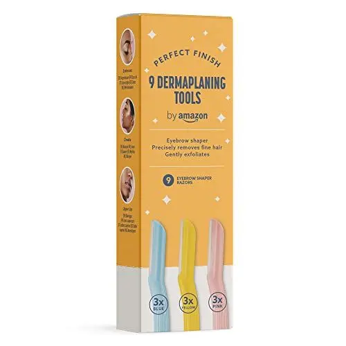 Produktbild: by Amazon Damen Augenbrauen Rasierer, Gesichtshaarentferner und trimmer, Peeling-Dermaplaning Gerät, Mehrfarbig, 9er-Pack