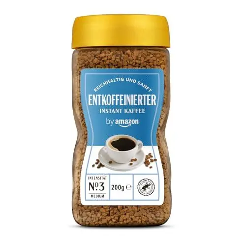 Produktbild: by Amazon Gold Instant Kaffee Entkoffeiniert, 200g - Rainforest Alliance Certified
