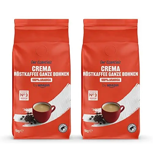 Produktbild: by Amazon Kaffee, ganze Bohnen, 100% Arabica, 2 kg (2 x 1 kg)
