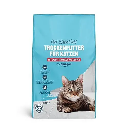 Produktbild: by Amazon Trockenfutter für Katzen, mit Lachs, Thunfisch und Gemüse, 3kg