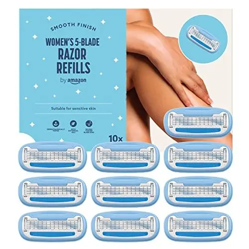 Produktbild: by Amazon für Damen, 5-Klingen-Rasierer, Nachfüllpackung, 10er-Pack