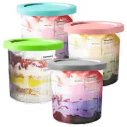 Produktbild: BYKITCHEN Creami Deluxe Behälter für Ninja CREAMI Eismaschine NC501EU, 4 Stück Eisbehälter für Speiseeis, Eismaschine Creami Zubehör, Kompatibel mit Ninja Creami Eis NC501EU NC500EU Serie Eismaschinen