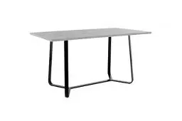 Produktbild: byLIVING Esstisch TALEA, moderner Küchentisch, großer Kufentisch, Melamin, grau, 140 x 90, H 76 cm