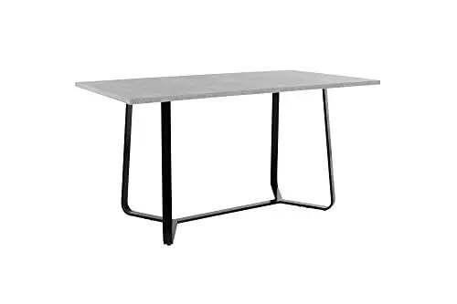 Produktbild: byLIVING Esstisch TALEA, moderner Küchentisch, großer Kufentisch, Melamin, grau, 140 x 90, H 76 cm