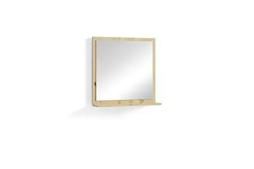 Produktbild: byLIVING Spiegelschrank NEW YORK robuste und pflegeleichte Melamin Oberfläche beschichtet, offene Fächer, viel Stauraum, Holzwerkstoff, Eiche hell, B 60, H 70, T 25 cm