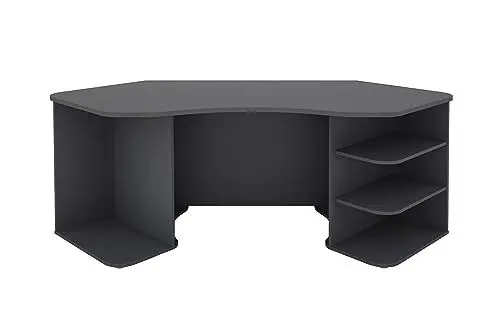 Produktbild: byLIVING Schreibtisch THANATOS / Gaming-Tisch in Anthrazit / Eck-Schreibtisch mit viel Stauraum und XXL Tischplatte / Computer-Tisch / PC / Arbeits-Tisch / 198x76x85cm (BxHxT)