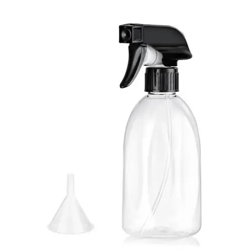 Produktbild: Bynccea Kunststoff Wassersprühflasche 400 ml Leere Sprühflasche Pflanzen mit Verstellbare Sprühkopf, Zerstäuber Sprühflaschen Blumensprüher Sprühflaschen für Garten, Friseur(Transparent Weiß)