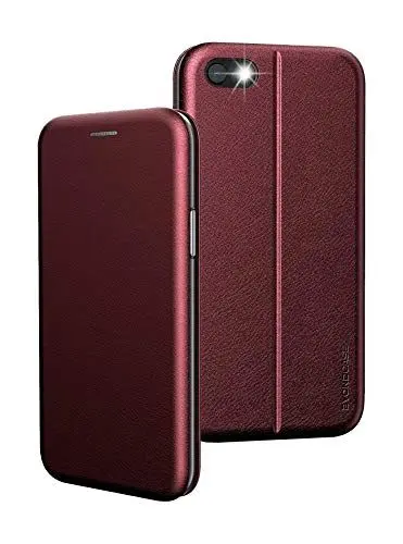 Produktbild: BYONDCASE Handyhülle SE 2022 iPhone 7 Hülle Red, iPhone 8 Hülle (iPhone SE 2020 Hülle Deluxe Leder Flip-Case Klapphülle) Cover Schutzhülle kompatibel für iPhone 7/8 / SE 2022 / SE 2020 Tasche