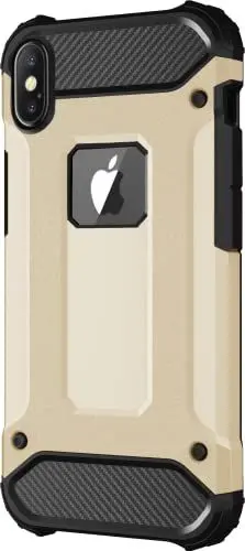Produktbild: BYONDCASE iPhone X Handytasche Gold, iPhone XS Hülle (iPhone X Panzer Outdoor Hülle) Handyhülle iPhone X Ultra Slim kompatibel mit dem iPhone X, XS & 10