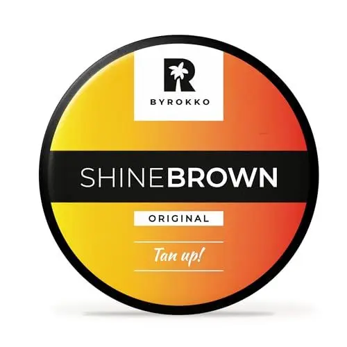 Produktbild: BYROKKO Shine Brown Bräunungsbeschleuniger Sonnencreme (210 ml), Bräunungscreme Wirksam in Solarium und im Freien, Erzielen Sie eine natürliche Bräune mit natürlichen Inhaltsstoffen