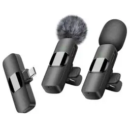 Produktbild: BZXZB Kabelloses Lavalier-Mikrofon für USB-C-Android-Telefon – Professionelles Ansteckmikrofon für Videoaufnahmen, Vlog, YouTube, TikTok (winddicht/2 Mic)