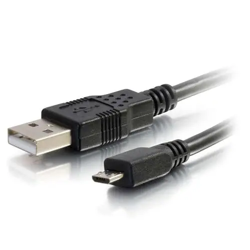Produktbild: C2G 3 m USB-A 2.0-Stecker auf Micro-USB-B-Stecker Verlängerungskabel (3,3 Fuß) PS4-Controller-Ladekabel, schwarz
