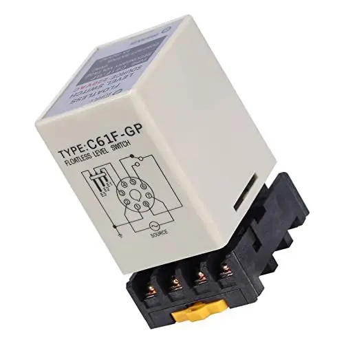 Produktbild: C61F GP AC220V 50/60 HZ Schwimmerlose Niveauschalter für Flüssigkeiten mit Sockel Wer Wasserlecksensorschalter
