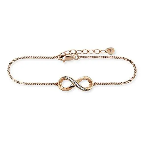 Produktbild: cai Damen Armband 925/- Sterling Silber 17+3cm glänzend Topas rot 0,052ct 360260174