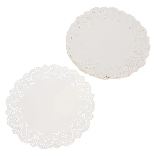 Produktbild: Cabilock 100 Stück Einweg Tortenspitze Papierdeckchen Ölabsorbierendes Dekopapier für Kuchen Torten und Desserts für Feiern Hochzeiten und Deckung