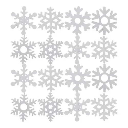 Produktbild: Cabilock 100 Stück Schneeflocken Holz Dekoration Für Weihnachten Kreative Tischdeko Und Anhänger Für Wand Fenster Und Tür Perfekte Deko Für Feste Und Feiern