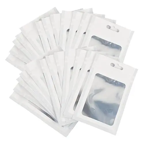 Produktbild: Cabilock Schmuckverpackungsbeutel Mit Fenster 100 Stück Selbstverschließend Schmuckbeutel Für Schmuck Ohrringe Kleinteile