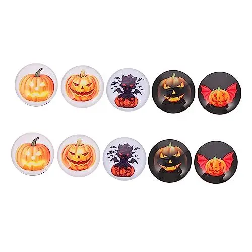 Produktbild: Cabilock 10St Kürbis-Kühlschrankmagnete Halloween assecoires magnetisches Whiteboard aus Glas Magnetaufkleber aus Glas kreative Kühlschrankmagnete Glasaufkleber runden