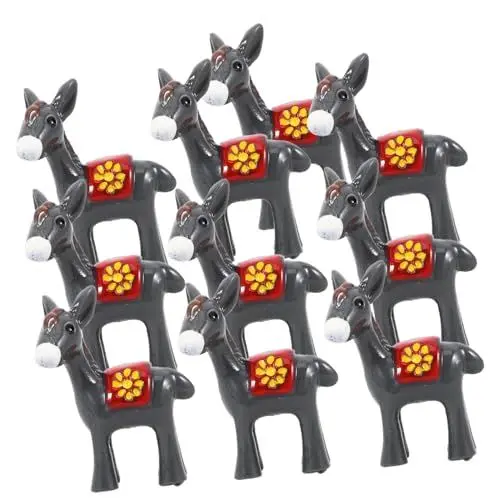 Produktbild: Cabilock 10stücke Miniatur-Esel-skulptur Aus Harz Esel-Ornament Garten-Dekoration Stehende Party-Dekoration Für Innen Und Außen