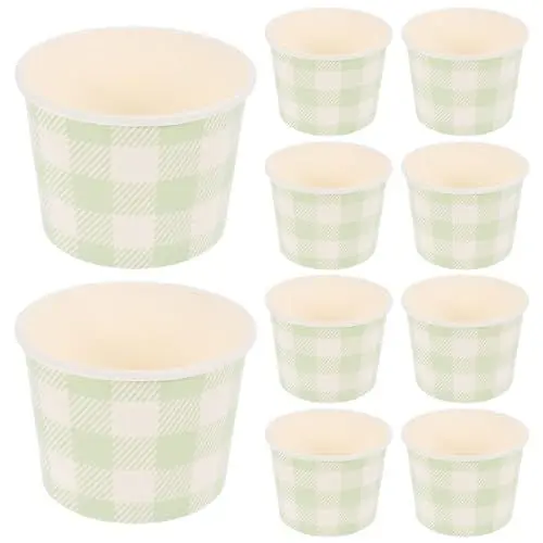 Produktbild: Cabilock Eisbedarf 10 Stück Dessertschalen Aus Papier Zur Entsorgung Eisbecher Leicht Für Eiscreme