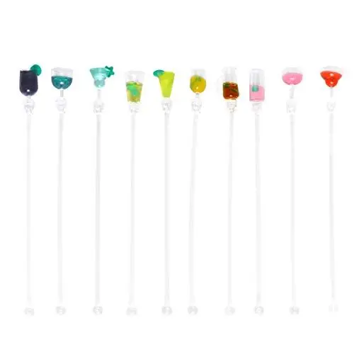 Produktbild: Cabilock 10 Stück Rührstab Cocktail Swizzle Rührer Sticks Kaffee Rührstäbchen Trinken Kaffee Getränke Rührer (Zufällige Farbe)