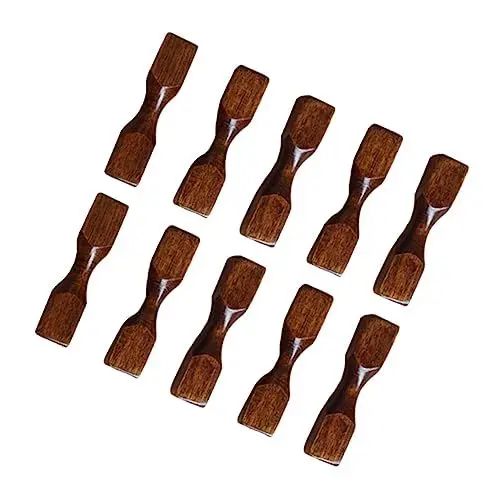Produktbild: Cabilock 10st Kreativer Essstäbchenhalter Aus Holz Essbesteck Aus Holz Kurzhantel-essstäbchen-Auflage Löffel- Und Essstäbchenablage Clip-Fach Scoop Stillkissen Täglicher Gebrauch Hölzern