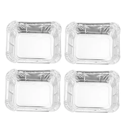 Produktbild: Cabilock 125 Teilige Box Schüssel Blech Papierbox Tragbare Grills Tragbarer Mixer Grillplatte Grillzubehör Backform Mit Deckel Aluminium Tropfpfanne Länglicher