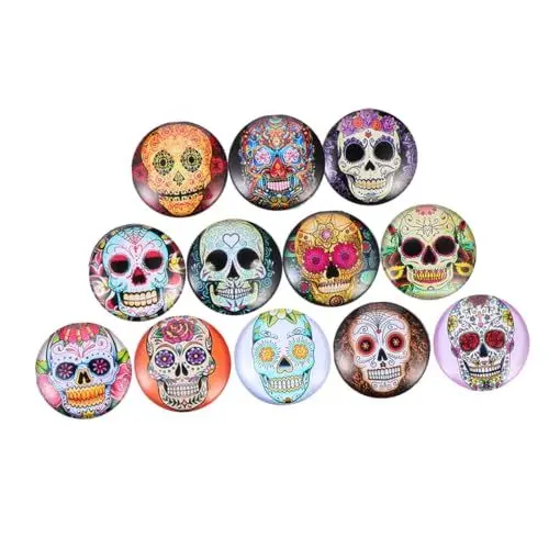 Produktbild: Cabilock 12St Totenkopf-Magnet Aufkleber Kühlschrankmagnete bürodeko Neuheit magnetisch Halloween-Goodie-Bag-Füller Halloween-Magnet Dekoration Glas Zubehör Plastik, J460V09BHGAU0361