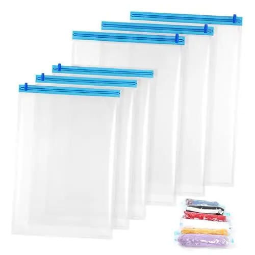Produktbild: Cabilock Vakuumierbeutel 12 Stück Kompressionsbeutel Vakuumbeutel Für Reisen Vakuum Aufbewahrungsbeutel Reiseverpackungs Organizer Vakuum Reisebeutel Kompressions Reisebeutel Platzsparende