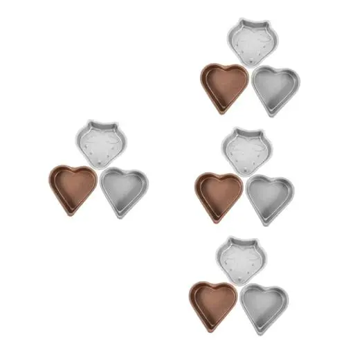Produktbild: Cabilock 12 Stk Mini-Kuchenform Backform afternoon tea roast jelly cups Puddingbecher Schimmel Backförmchen aus Metall Kuchenformen backen Antihaft Backgeschirr Geleebecher Puddingform