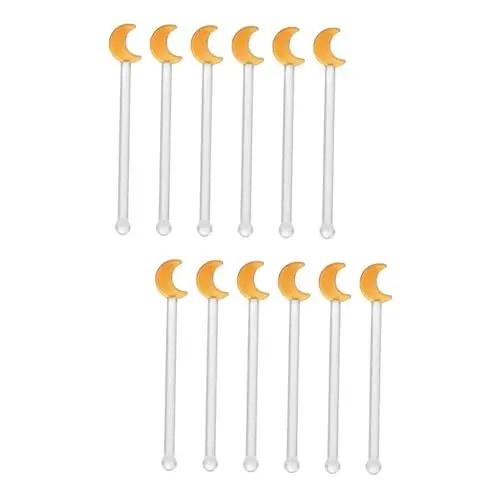 Produktbild: Cabilock 12 Stk Rührstäbchen aus Glas Getränkerührer aus Glas Cocktailpicks aus Glas Besteck Dekor Cocktailrührer Rührstäbchen für cremige Speisen mischen schmücken einstellen Löffel Wein