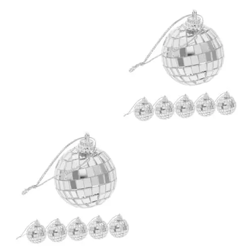 Produktbild: Cabilock 12 Stück Hängende Discokugeln Discokugel Ornamente Spiegel Discokugeln Reflektierende Kugel Weihnachtsspiegelkugel Bar Dekoration Für Zuhause Reflektierende Discokugel