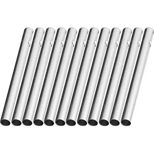 Produktbild: Cabilock 12 Stücke Windspiel Metall Röhren Klangspiel Basteln Aluminium Röhrchen Kinder DIY Handwerk Windglockenspiel Wind Chimes Tubes Glockenspiel Outdoor Garten Deko Anhänger