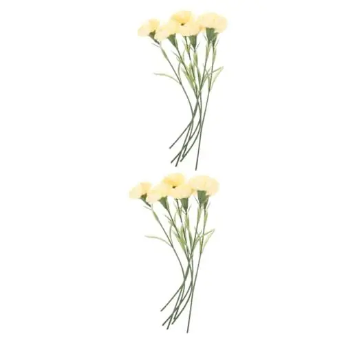 Produktbild: Cabilock 12 Teiliges Simulations Nelken Stoff Blumenset Blumenarrangement Nelken Blumenschmuck Blumenstiele Künstliche Blumen Gefälschte Nelke Nelken Dekorationen Nelken