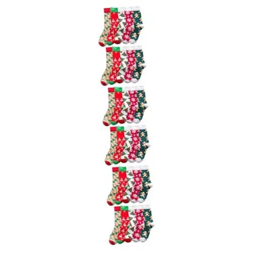 Produktbild: Cabilock 15 Paare weihnachtssocken Couple Socks Couple socken Accessoires Weihnachten knöchelhohe Socken Cartoon-Weihnachtsbaum-Socken Mittlerer Lauf Mann