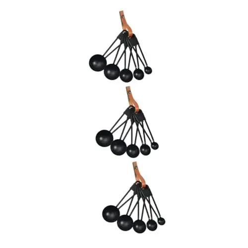Produktbild: Cabilock 15 Stk Messbecher Aus Edelstahl Teelöffel Messlöffel Backen Messen Teelöffel Messung Messbecher Und Löffel Teelöffel Backen Gewürz-messlöffel Backmesslöffel Zutat Messlöffel Black