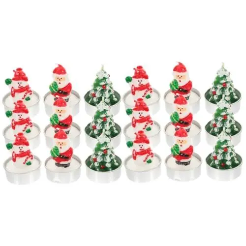 Produktbild: Cabilock 18 Stk Weihnachtsdekoration Kerze Kerzen Zum Thema Weihnachten Weihnachtliche Votivkerze Weihnachtsbaum Teelichter Rauchlose Weihnachtskerzen Weihnachtliche Duftkerze Wachs