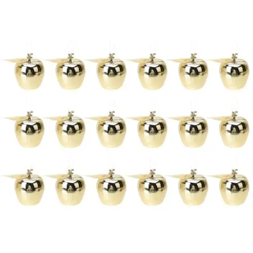 Produktbild: 24Stücke Weihnachtsbaum Anhänger Apfel Xmas Deko Christbaumkugeln Weihnachtskugeln Weihnachtsbaumschmuck Christbaumschmuck für Tannenbaum Weihnachten Ornamente Dekoration Gold