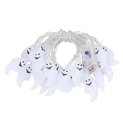 Produktbild: Cabilock 1Stk Geister-Lichterketten Gespenster Tischlicht dekoratives Licht Halloween-Dekor halloween beleuchtung Dekorative Beleuchtung für Halloween LED-Licht Halloween-Lampe Kupferkabel