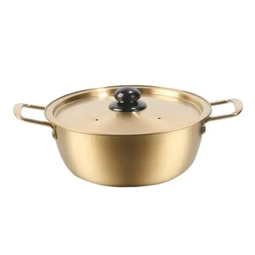 Produktbild: Cabilock Tragbarer Kochtopf Ramen-topf Suppentopf Aus Edelstahl Doppeldeckel Für Einfaches Kochen