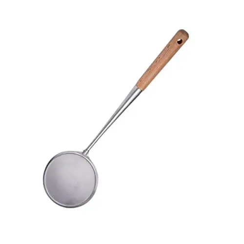 Produktbild: Cabilock 1Stk Reis kruste Löffel Küchengeräte Restaurant-Spatel Nudelsieb wok schürfwundenpflaster kratzpappen spachtel Löffel zum Kochen Frittieröl Küchengeschirr Rostfreier Stahl Silver