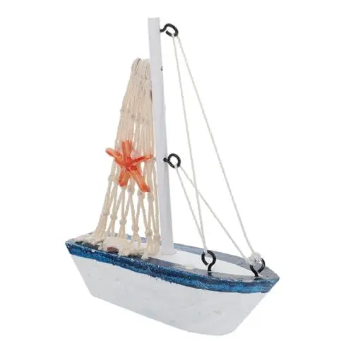 Produktbild: Cabilock 1Stk Segelmodel-Fotoshooting Miniaturen dekorative Wohnaccessoires Holzornament bürodeko büro Dekoration Modelle Wohnkultur filigranes segelboot Segelschiff Boot hölzern schmücken