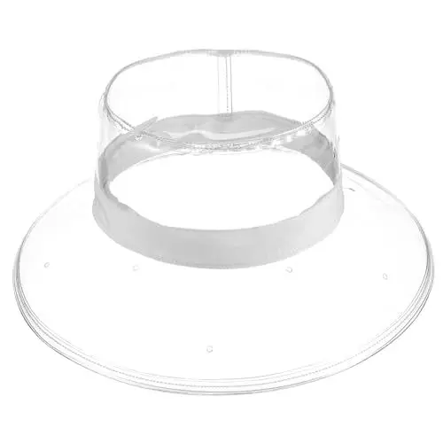 Produktbild: Cabilock 1Stk Sonnenhut outdoorhut strandloege Regenfest Hut Transparenter Fischerhut Regenfest Fischerhut wasserdichte Kappe Augenhut Eimerhut Damenhüte Sommerhut Deckel Kopfbedeckung Weiß