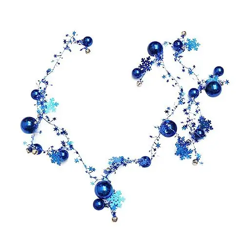 Produktbild: Cabilock Weihnachtsdekoration Weihnachtsglocken Kugeln Kette Leichte Kunststoff-Ornamente für Das Home-Office-café