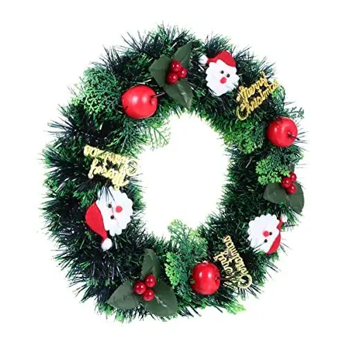 Produktbild: Cabilock 1 STK Weihnachtskranz Weihnachts Party Weihnachten Party weihnatsdeko weihnsgeschenke weihnachtgirlande dekokranz für die haustür Weihnachtstürgirlande Weihnachtsgirlande PVC