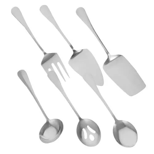 Produktbild: Cabilock 1 Satz Besteckset aus Edelstahl Geschirrset aus Edelstahl Geschirr aus Edelstahl küchenbesteck outdoor geschirr Löffelschneidergabel Steakgeschirr Hochzeit Besteck Löffel Kelle