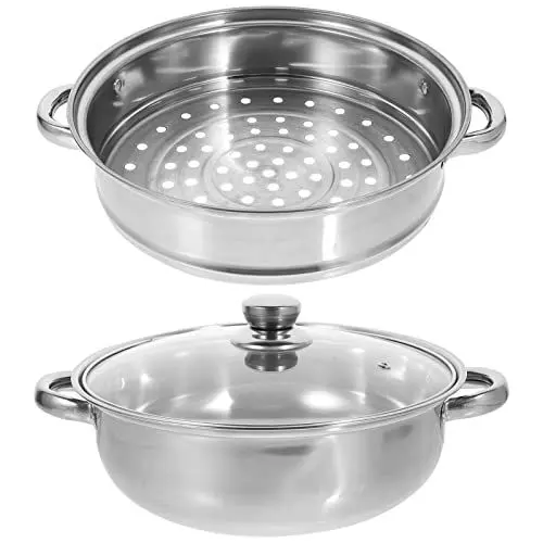 Produktbild: Cabilock 1satz Multifunktionaler Dampfgarer Aus Edelstahl Lagiger Dampftopf Mit Deckel Für Reis Gemüse Eier Und Mehr Effizientes Kochen Und Einfache Reinigung Für Ihre Küche