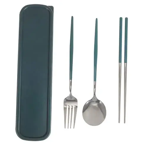 Produktbild: Cabilock 1 Satz Dreiteiliges Geschirrset Grillutensilien Für Den Grill Reisebesteck Outdoor-zubehör Campingbesteck -löffel-kit Outdoor-Produkt Student Draussen Rostfreier Stahl