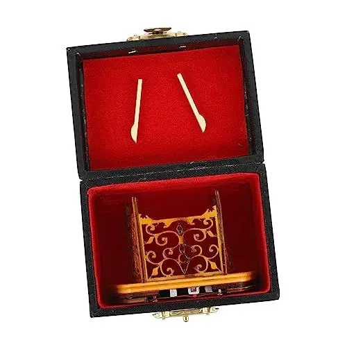 Produktbild: Cabilock 1 Satz Dulcimer-Modell Instrument- Modell- Verzierung. Kleines Dulcimer- Modell. Mini- Gitarre Mini- Holz- Dulcimer- Modell Santoor Figur Kind Aquarium China Hölzern